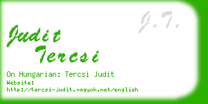 judit tercsi business card